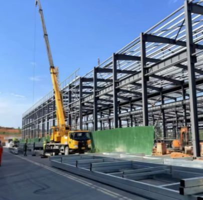 Fast Construction Prefabricated Environmentally-Friendly and High-Intensity Space Utilization Steel Structure Office Workshop