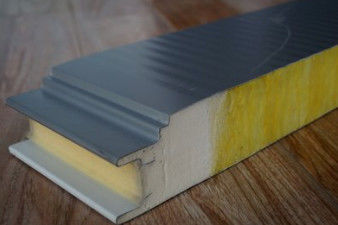 Double Side Steel Sheet Polyurethane Pu Foam Glasswool Sandwich Panel For Residential Building
